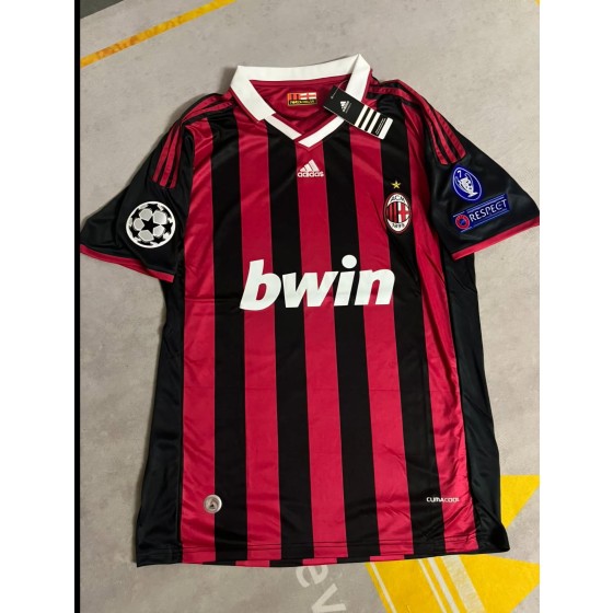Andrea Pirlo - AC Milan 2009 2010 Red Black Kit Jersey Trikot Maillot Soccer Shirt